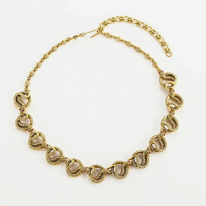 Vyperra™ Retro Punk Snake Rhinestone Choker