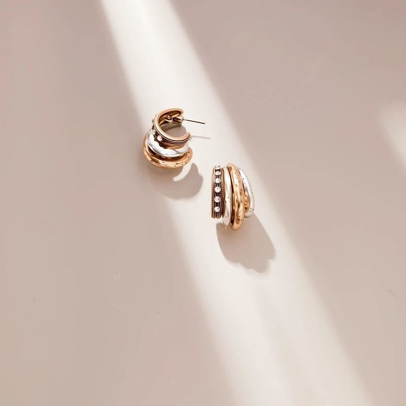 Fravont™ Double-Layer Cashew C-Shape Earrings