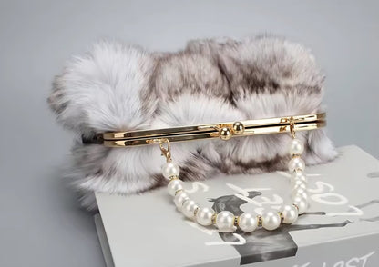 Diantel™ Luxury Fox Fur Winter Messenger Handbag