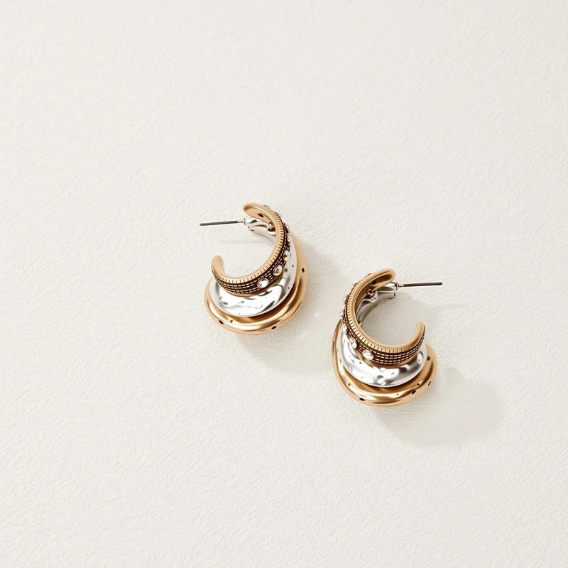Fravont™ Double-Layer Cashew C-Shape Earrings
