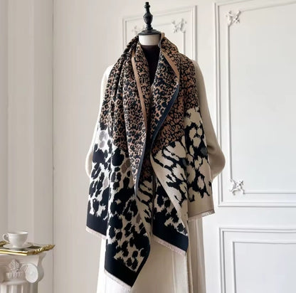 Aletheia™ Double-Sided Leopard Print Pashmina Scarf