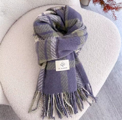 Thalassa™ Luxury Cashmere Plaid Winter Pashmina Wrap