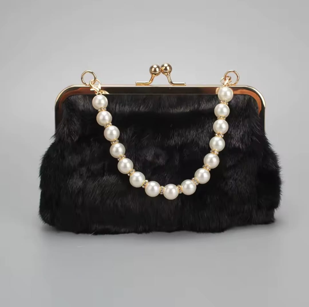 Olivanne™ Luxury Genuine Mink Fur Shoulder Handbag