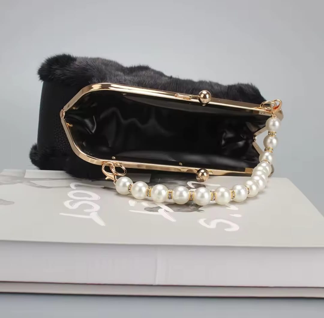 Olivanne™ Luxury Genuine Mink Fur Shoulder Handbag
