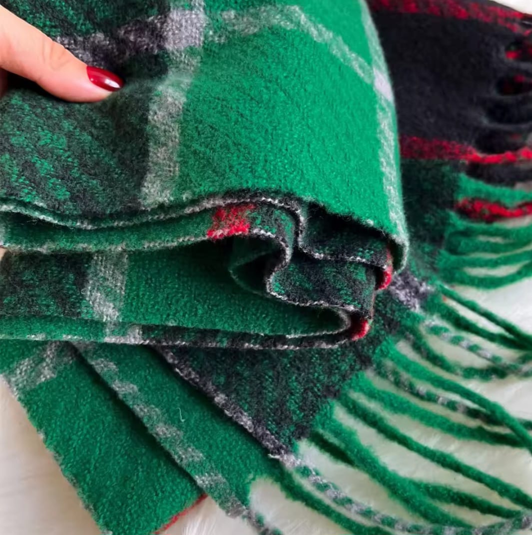 Perrine™ Scottish Plaid Warm Winter Scarf