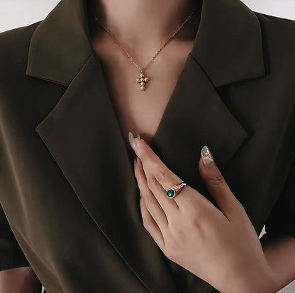Cyrane™ Classic Retro Cross Stainless Steel Necklace
