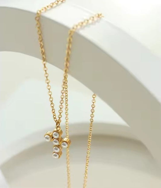 Cyrane™ Classic Retro Cross Stainless Steel Necklace