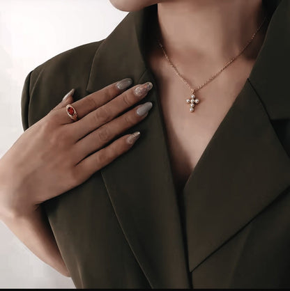 Cyrane™ Classic Retro Cross Stainless Steel Necklace