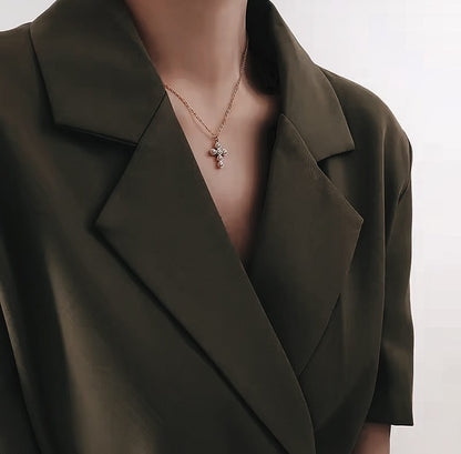 Cyrane™ Classic Retro Cross Stainless Steel Necklace