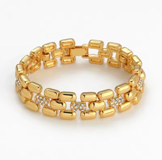 Ioli™ Vintage 18K Gold Chain Charm Bracele
