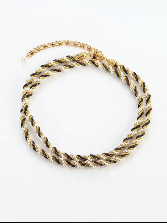 Florendia™ Vintage Black Pearl Long Choker Necklace