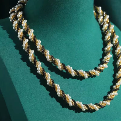 Florendia™ Vintage Black Pearl Long Choker Necklace