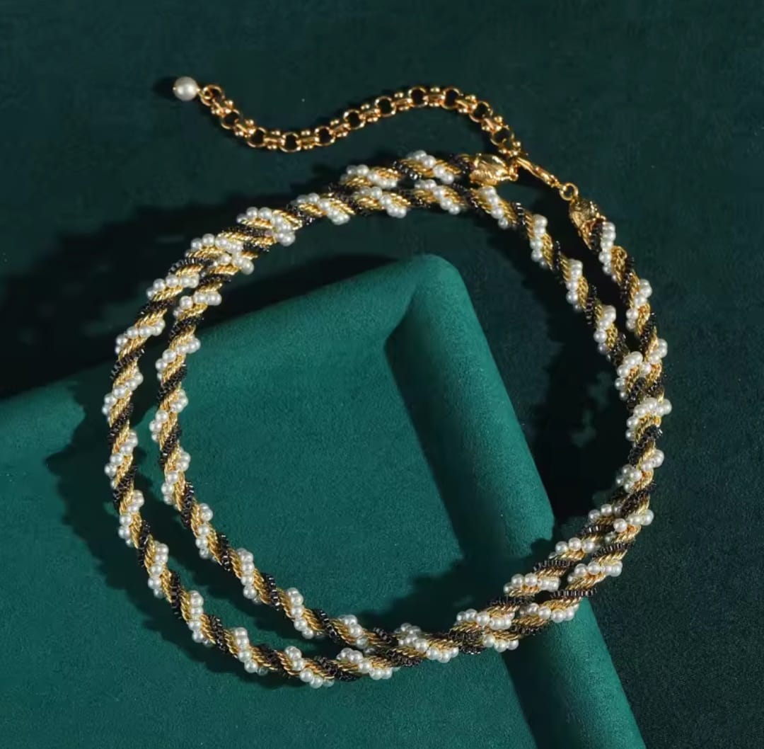 Florendia™ Vintage Black Pearl Long Choker Necklace