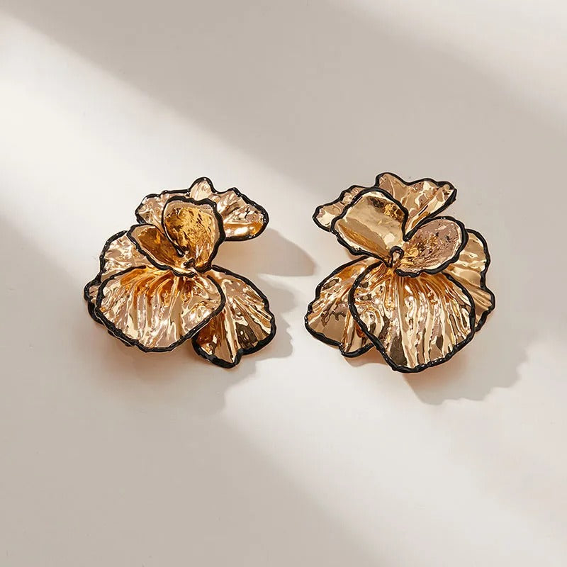 Gralent™ Color-Block Floral Earrings