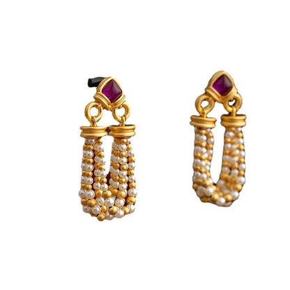 Alureva™ Simulated Pearl Tassel Drop Earrings