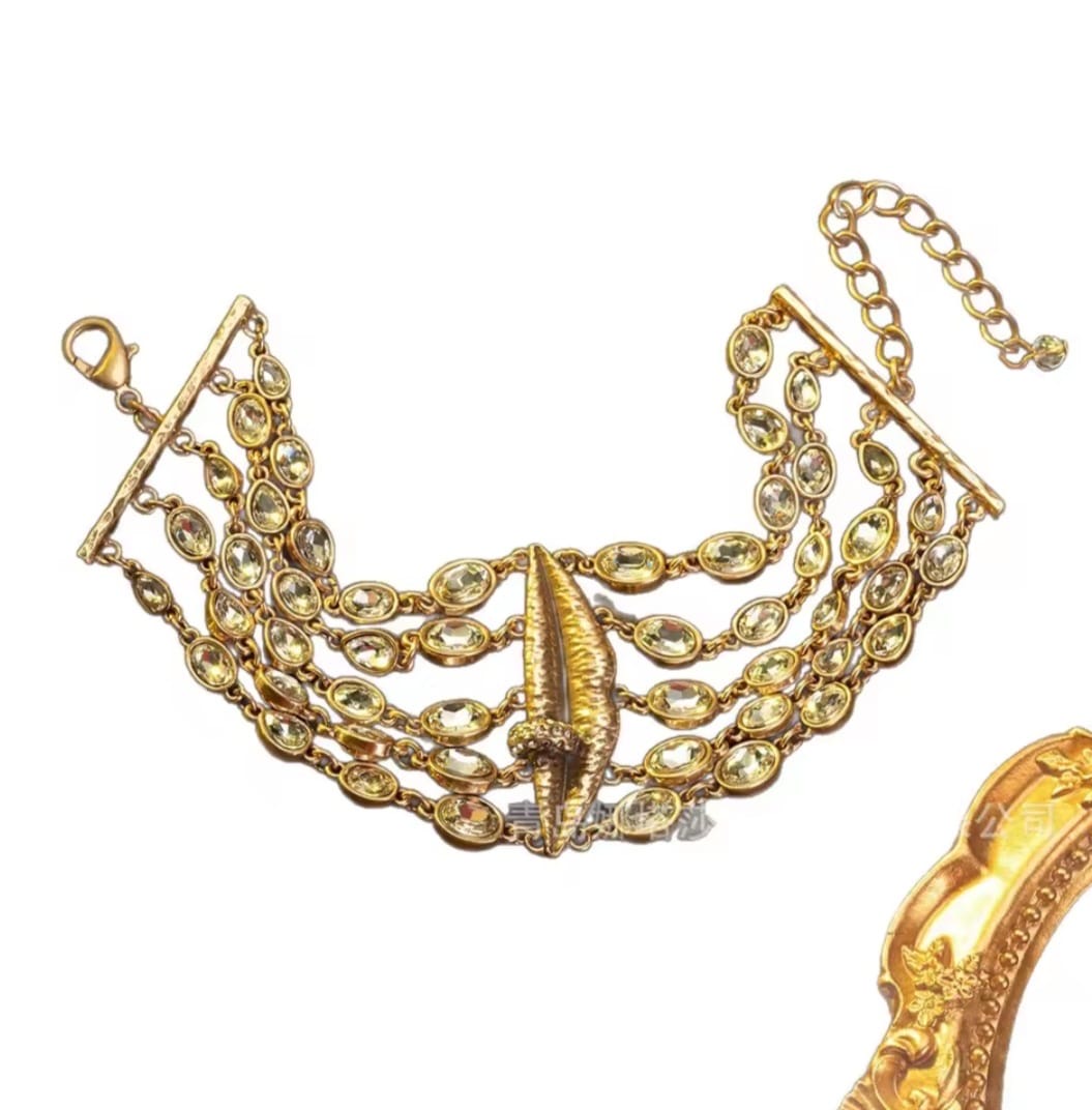 Antonia™ Luxury Retro Geometric Diamond-Embedded Bracelet