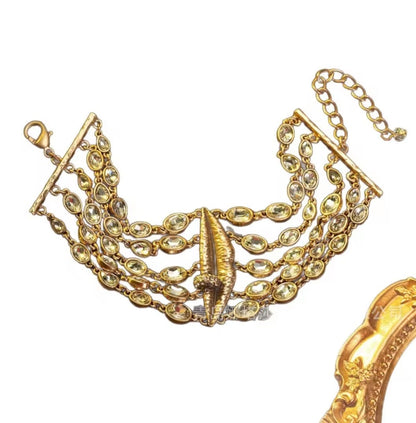 Antonia™ Luxury Retro Geometric Diamond-Embedded Bracelet