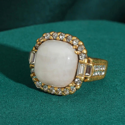 Bellure™ Vintage Pink Opal Square Ring