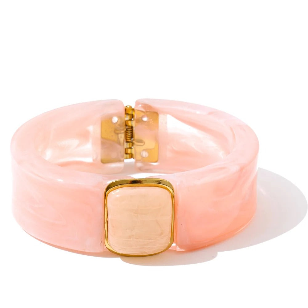 Abrivont™ Amber Acrylic Wide Bangle