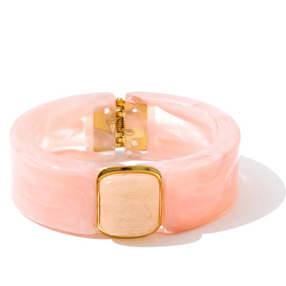 Abrivont™ Amber Acrylic Wide Bangle