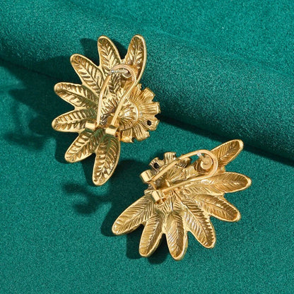 Belaisy™ Vintage Half-Daisy Pearl Stud Earrings