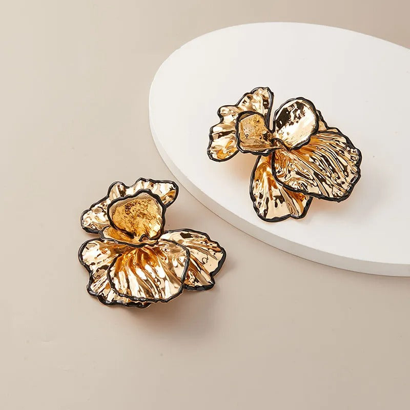Gralent™ Color-Block Floral Earrings
