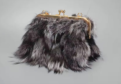 Dralyn™ Luxury Real Fur Fox Messenger Bag