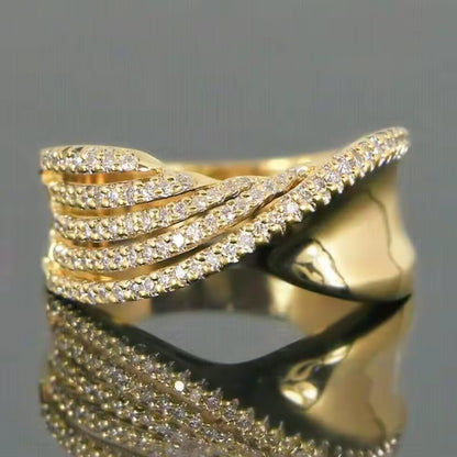 Loana™ Gold Wave Luxury Ring