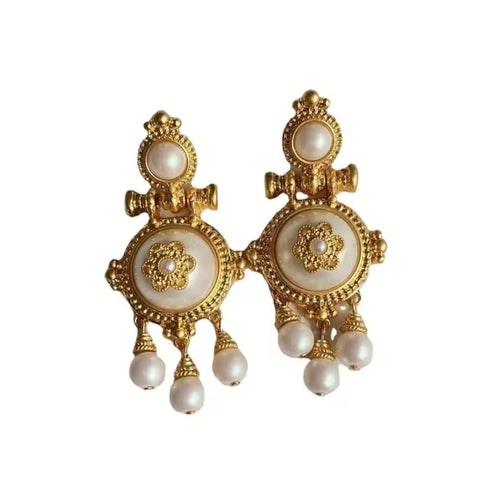 Brionette™ Retro Vintage Pearl Tassel Drop Earring