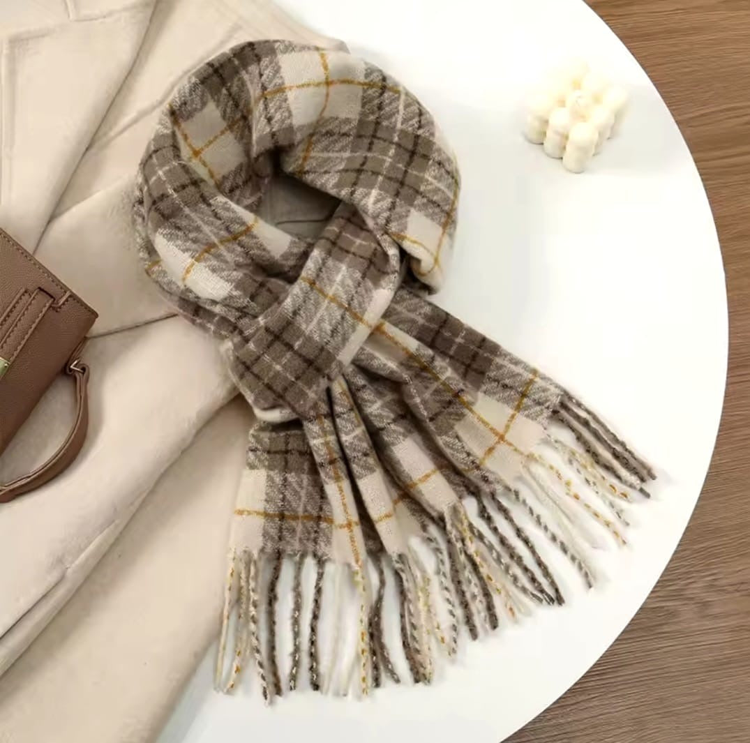 Evadne™ Luxury Cashmere Plaid Winter Pashmina Scarf