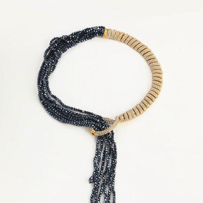 Darivelle™ Statement Resin Pendant Necklace – Vintage Long Gold Designer Jewelry