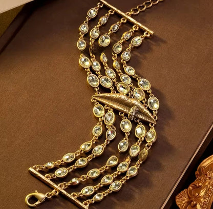 Antonia™ Luxury Retro Geometric Diamond-Embedded Bracelet