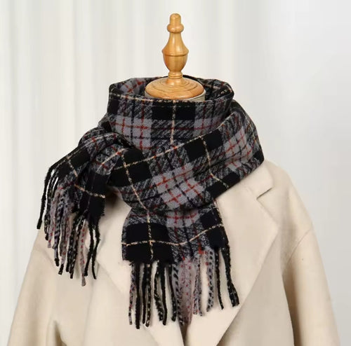 Kalliope™ Luxury Cashmere Plaid Winter Scarf