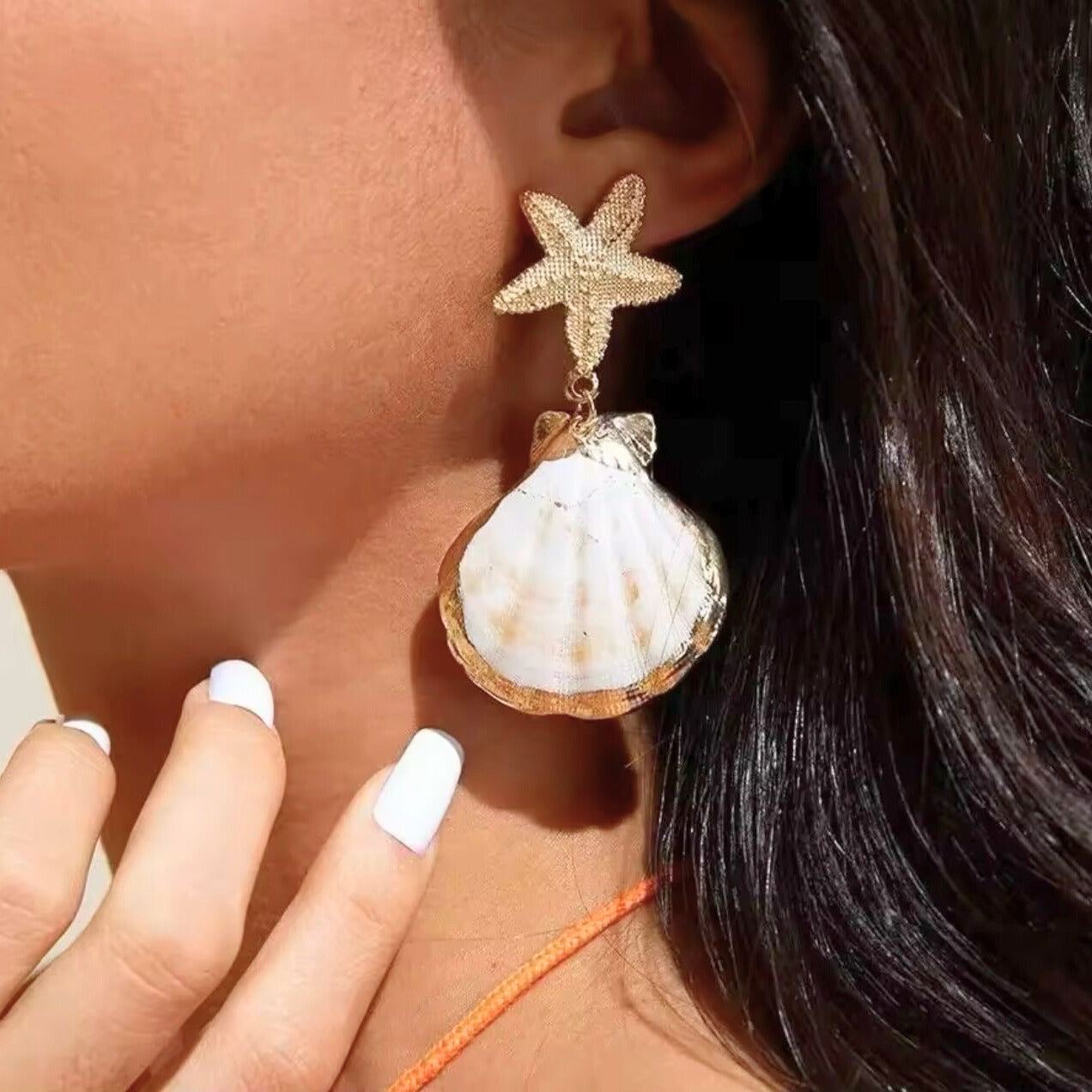 Dorlleana™ Seaside Charm Drop Earrings – Starfish, Shell & Butterfly Ocean-Inspired Jewelry