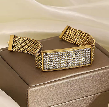 Brionne™ Gold Rhinestone Stainless Steel Bracelet