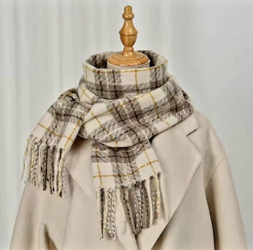 Evadne™ Luxury Cashmere Plaid Winter Pashmina Scarf