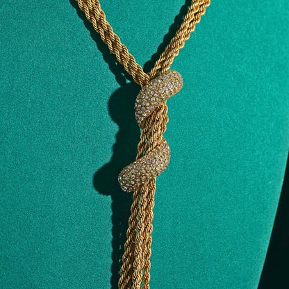 Helvara™ Vintage Gold Rope Chain Necklace