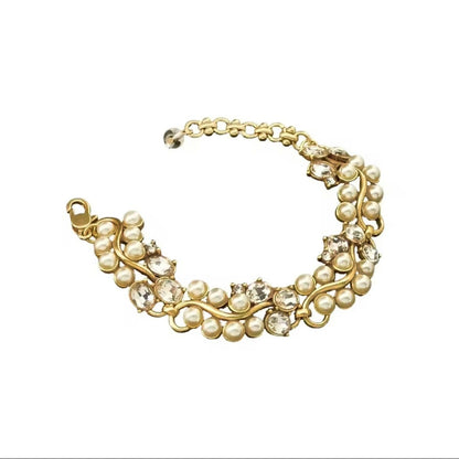 Auremira™ Baroque Pearl Embellished Luxury Bracelet – Vintage Elegant Hand Jewelry