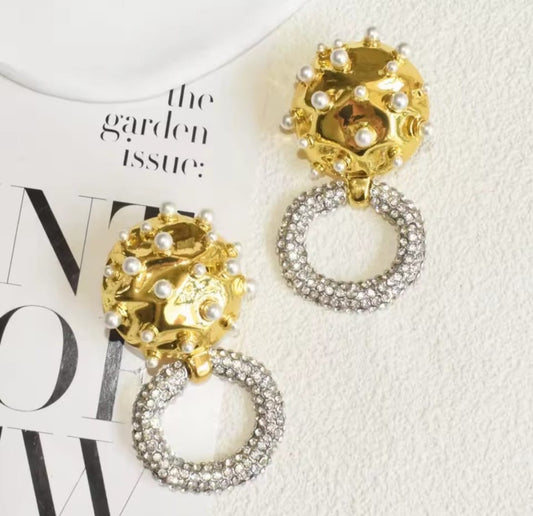 Zaphira™ Rhinestone Circle Dangle Statement Earrings