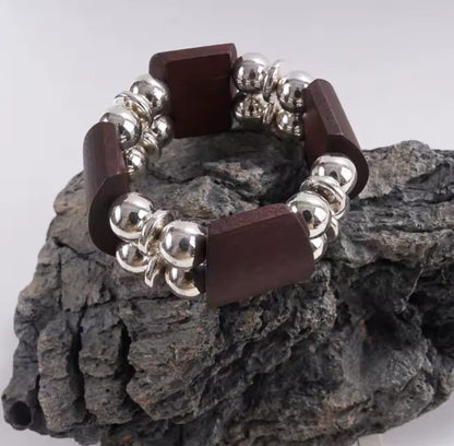 Kailora™ Modern Minimalist Silver Pearl Stretch Bracelet