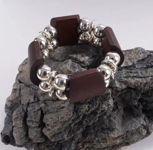 Kailora™ Modern Minimalist Silver Pearl Stretch Bracelet