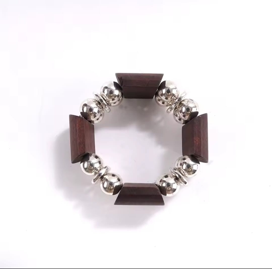 Kailora™ Modern Minimalist Silver Pearl Stretch Bracelet