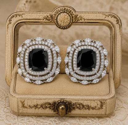 Brilessa™ Indian Gold Cubic Zircon Stud Earrings – Luxury Wedding & Engagement Jewelry