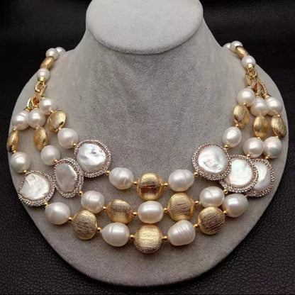 Artemis™ Triple Strand Cultured Freshwater Pearl Necklace