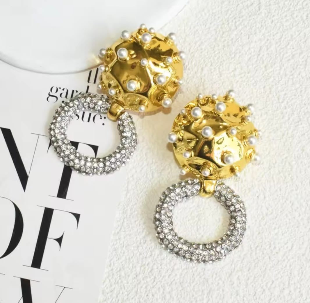 Zaphira™ Rhinestone Circle Dangle Statement Earrings