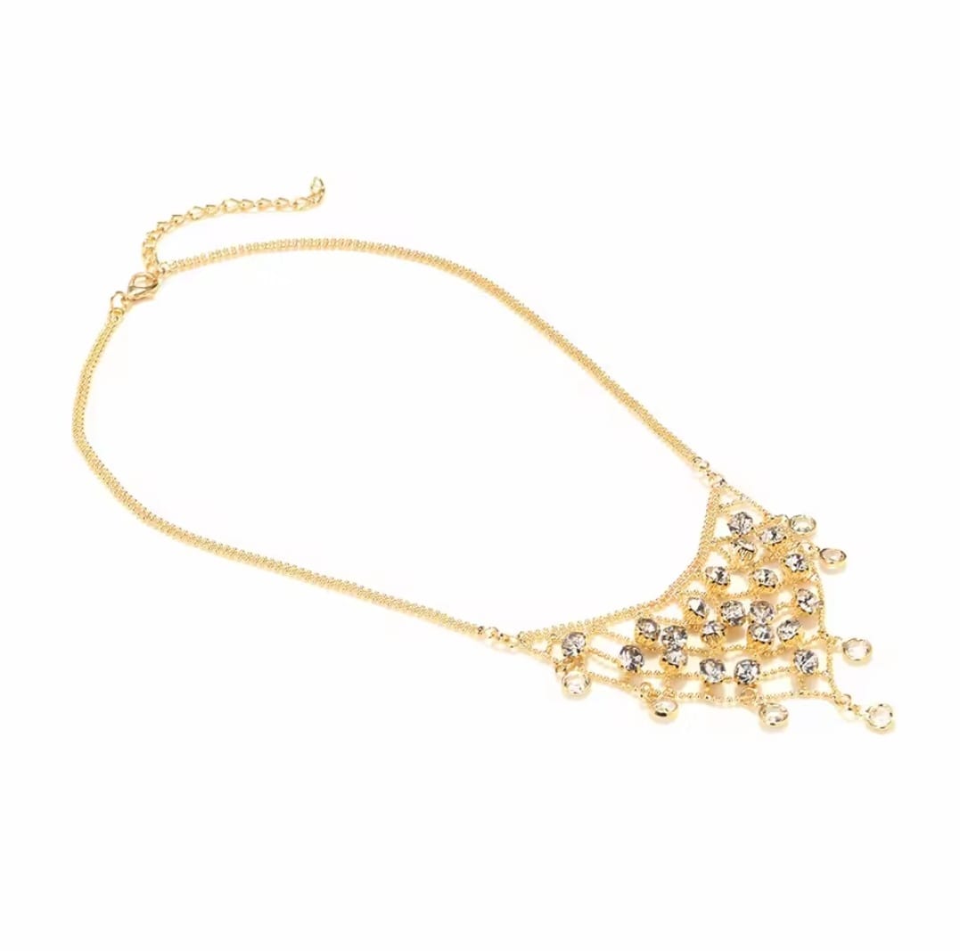 Klelia™ Vintage Triangle Rhinestone Chain Necklace