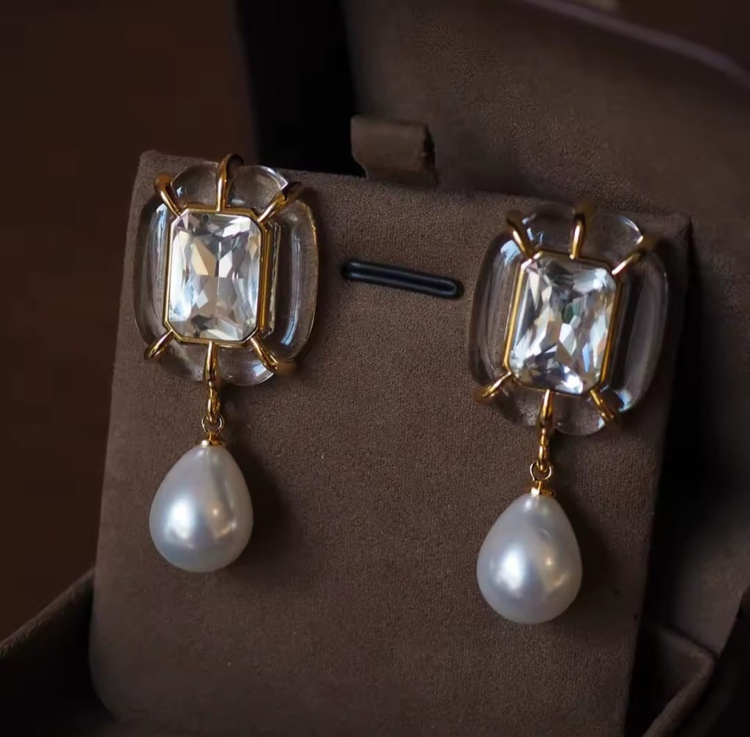 Aidelia™ Minimalist Pearl Gemstone Designer Earrings