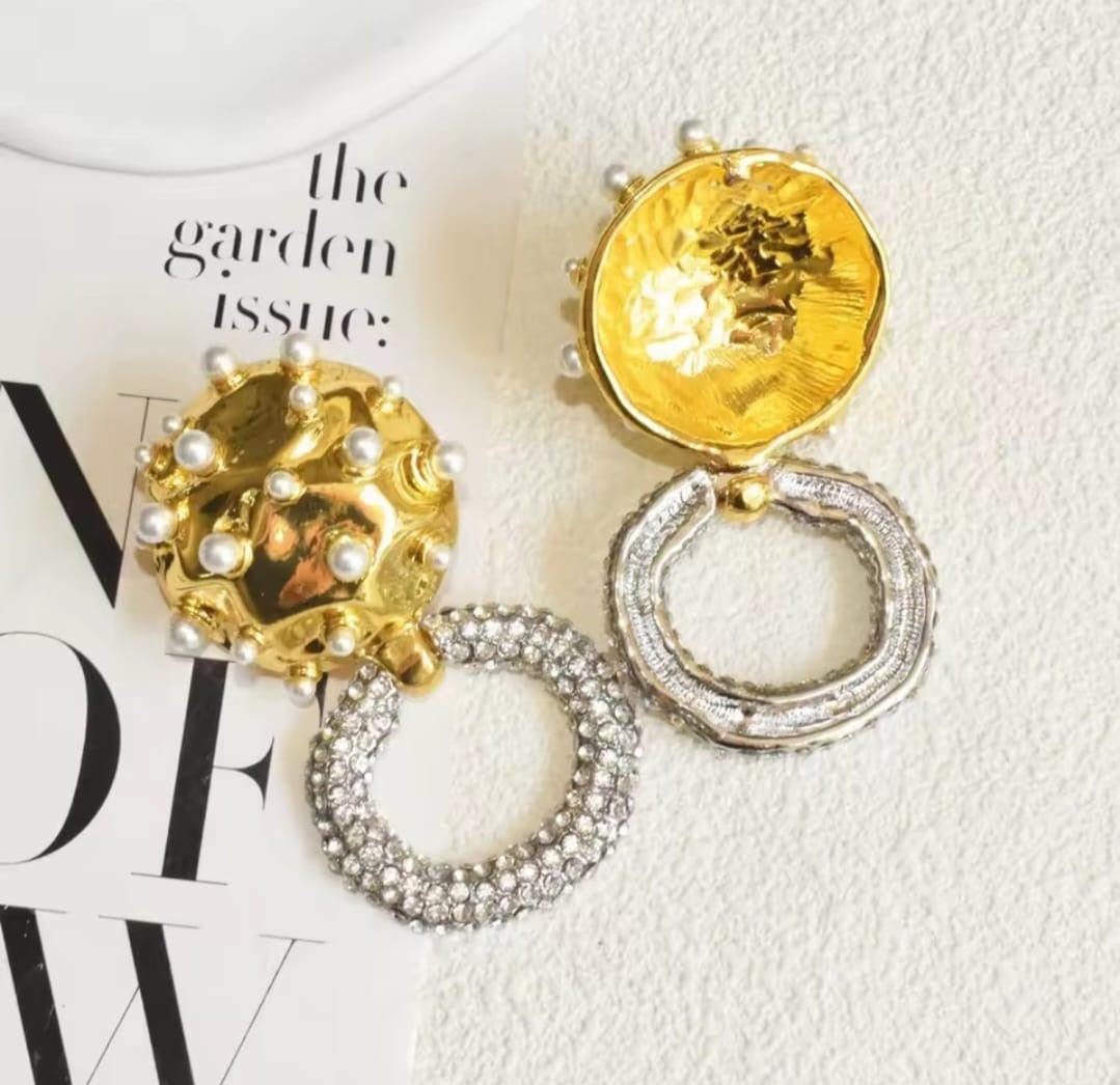 Zaphira™ Rhinestone Circle Dangle Statement Earrings