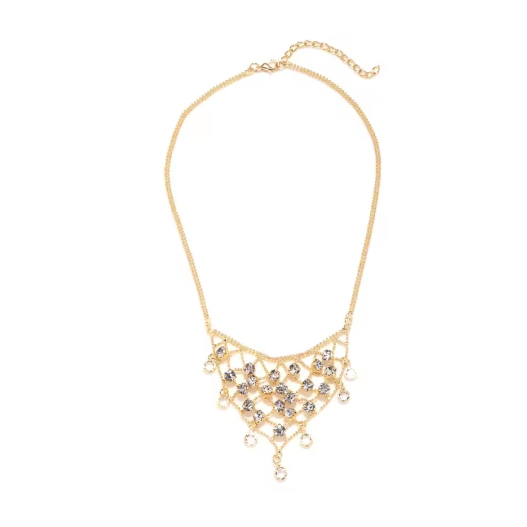 Klelia™ Vintage Triangle Rhinestone Chain Necklace