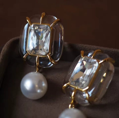 Aidelia™ Minimalist Pearl Gemstone Designer Earrings